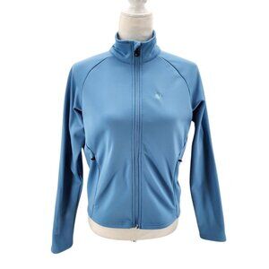 Vintage Pearl Izumi Womens Small Jacket Zipper Blue Pockets Fleece Backing Cycle